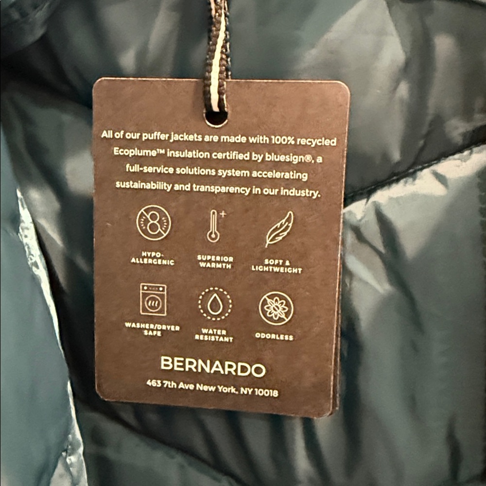 Bernardo Deep Teal Puffer Jacket - Picture 7 of 7